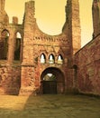 At Sunrise The Gate at Arbroath Abbey, Arboath, Angus,Scotland,UK